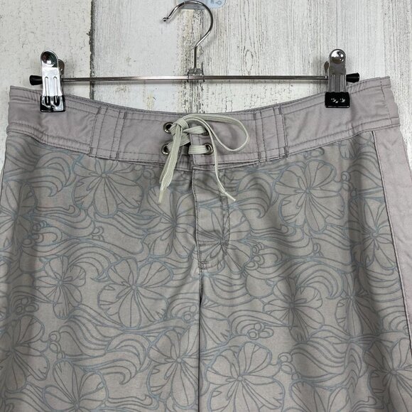 Patagonia Water Girl capri board pant floral print swim surf beach gray size 2 - Picture 2 of 12
